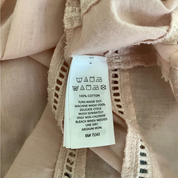 Shabby Chic Blush Tunic with Crochet Detail - Picture 8 of 8